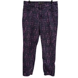Levi’s Purple Patterned Mid-Rise Skinny Jeans